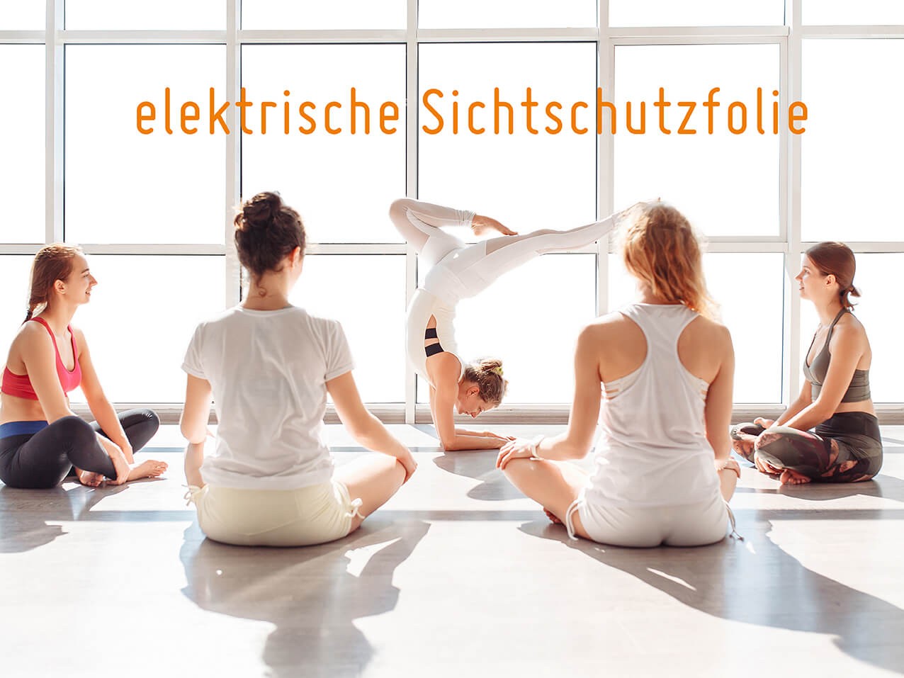 Schaltbare Sichtschutzfolie weiß opak per Knopfdruck Schaltbare Sichtschutzfolie weiß opak per Knopfdruck