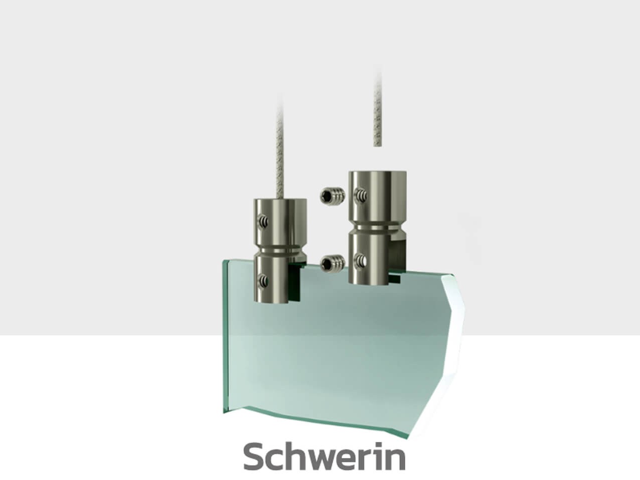 Schild-Halterung "Schwerin" für Deckenabhängung Schild-Halterung "Schwerin" für Deckenabhängung