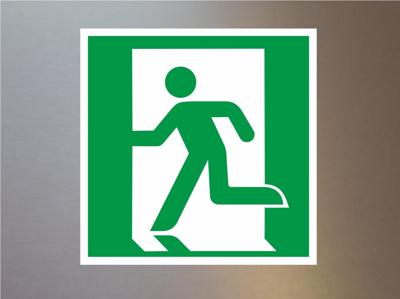 Rettungszeichen Notausgang links E001 PVC Rettungszeichen Notausgang links E001 PVC