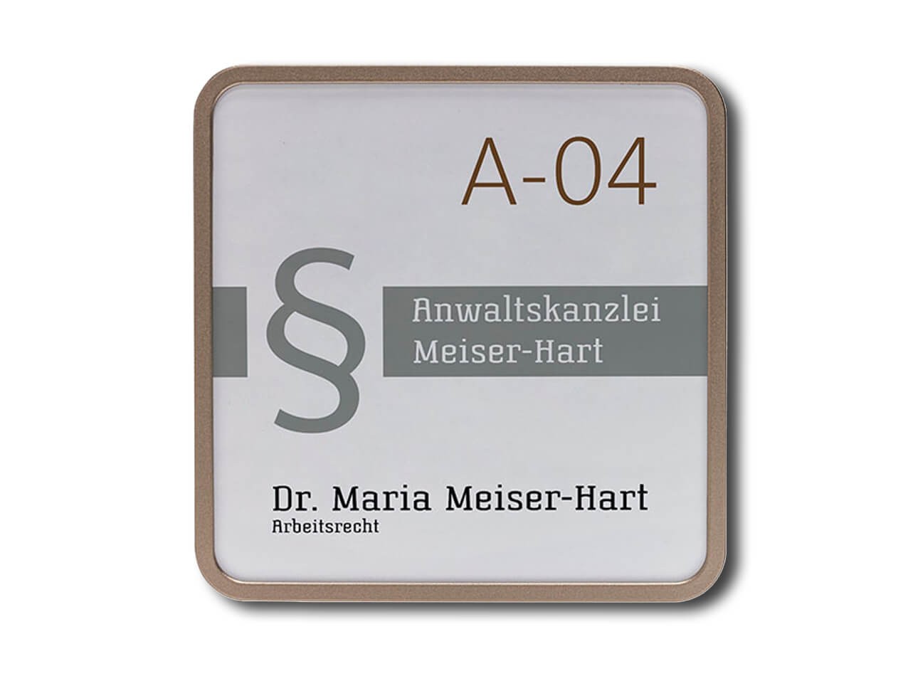 Türschild MAXI Bronze Gold Türschild MAXI Bronze Gold