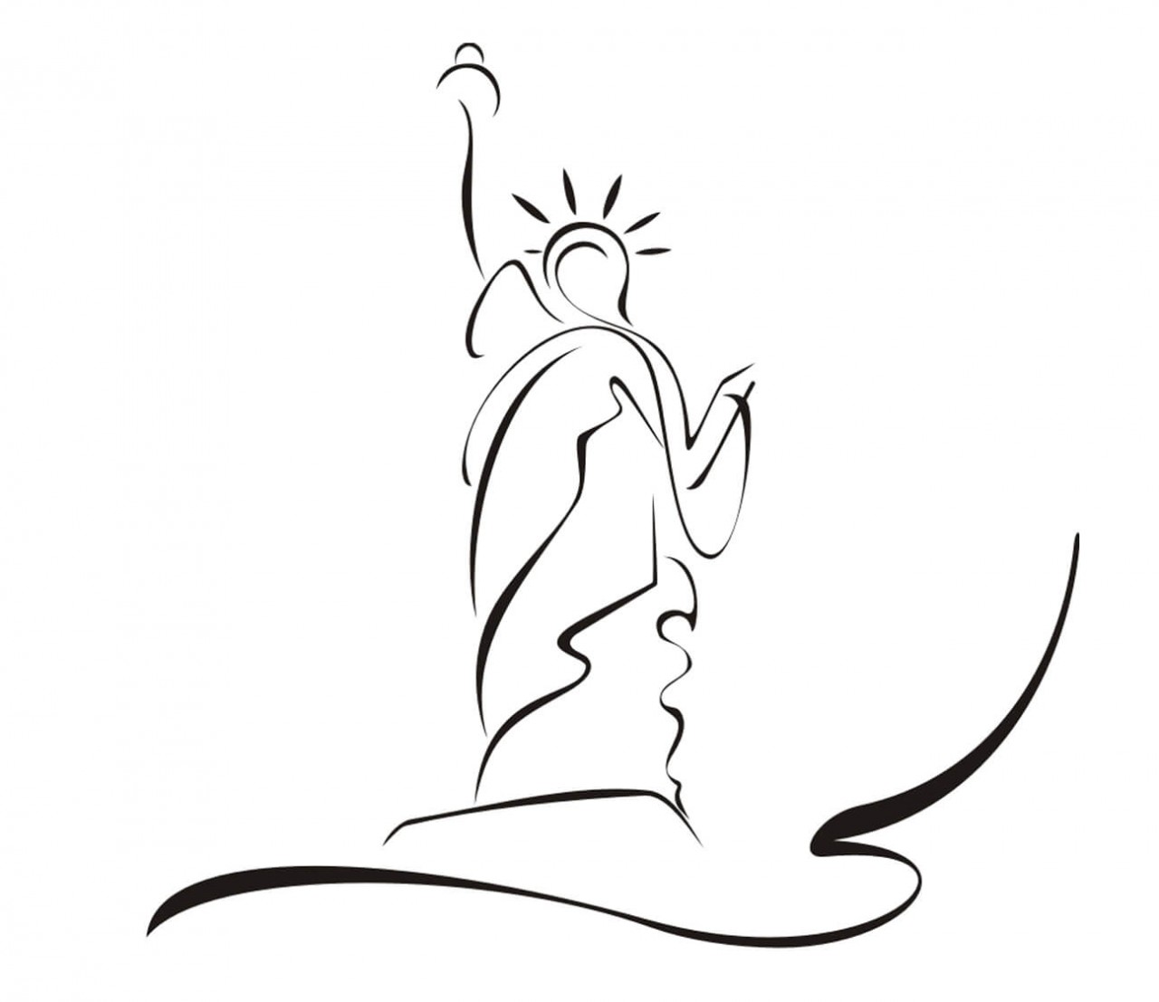 STADT New York Freiheitsstatue 2 als Wandtattoo STADT New York Freiheitsstatue 2 als Wandtattoo