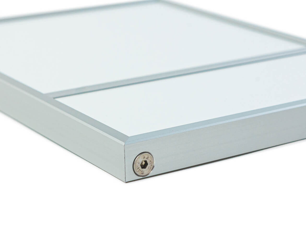 WG20495-Wandschilder-eckig-Rahmenprofil-50x20mm-silber-eloxiert-stabile-Verschraubung