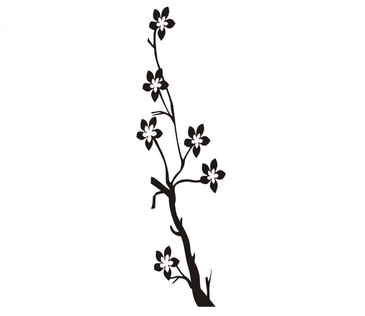 PFLANZEN Blütenranke, Kirschblüte Wandtattoo PFLANZEN Blütenranke, Kirschblüte Wandtattoo