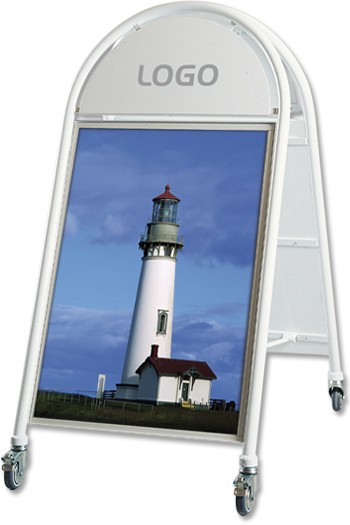 Kundenstopper A1 New Gothic Deluxe mit Rollen 103 Kundenstopper A1 New Gothic Deluxe mit Rollen 103