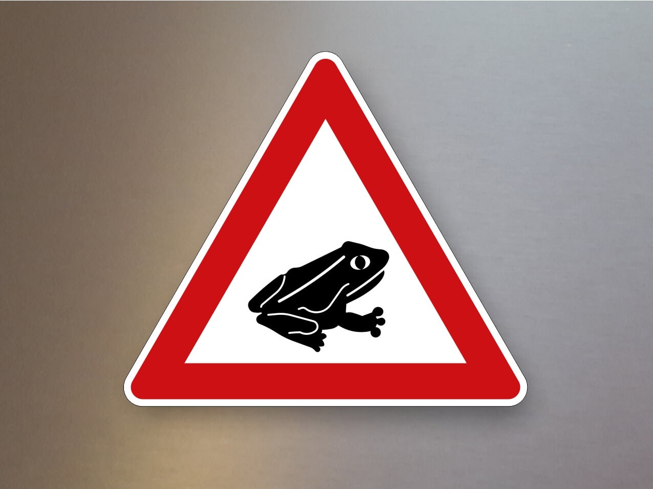 Verkehrsschild Amphibienwanderung, Aufstellung links 101-24 Verkehrsschild Amphibienwanderung, Aufstellung links 101-24