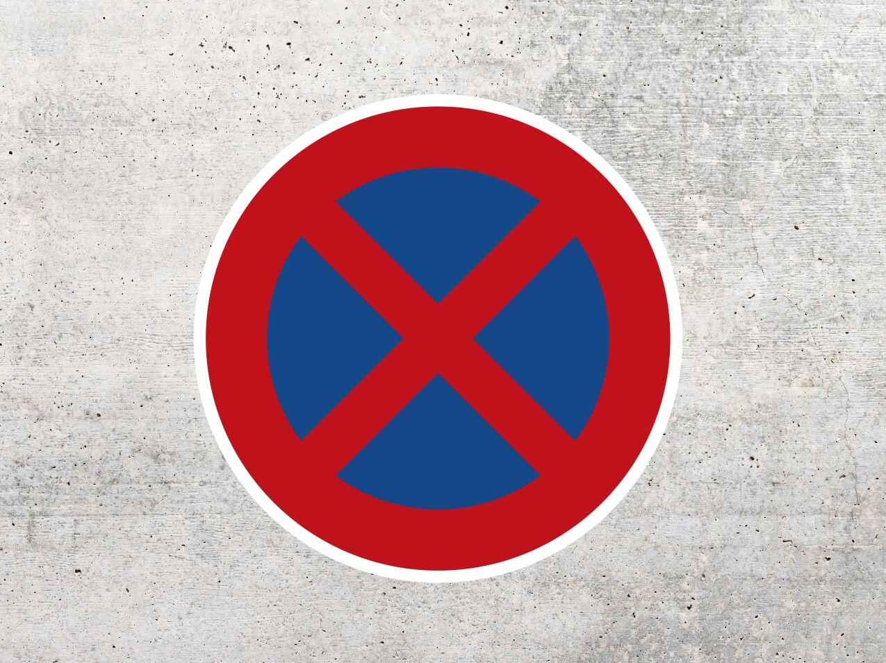 Verkehrszeichen Halteverbot - einbrennbare Markierung Verkehrszeichen Halteverbot - einbrennbare Markierung