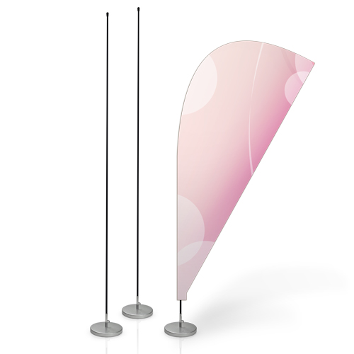 Tischflagge Mini im Dropflag-Design (46 cm hoch) inkl. Druck
