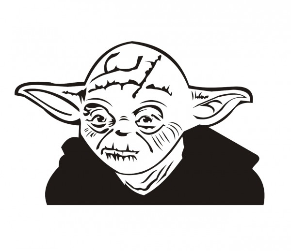 FANTASY Star Wars Yoda Wandtattoo