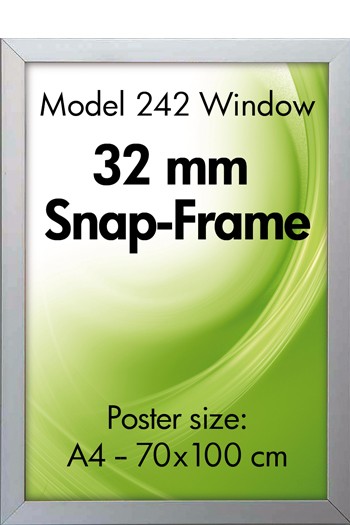 Klapprahmen 32mm Doppelrahmen Alu Snap Frame beidseitig Fenster 242