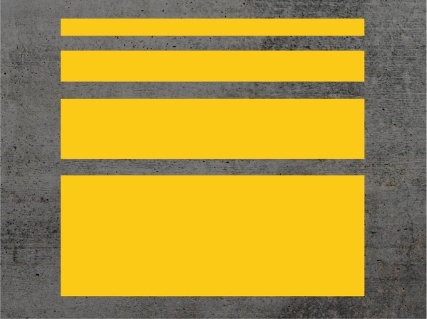 Linien gelb reflektierend - einbrennbare Markierung