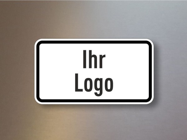 Verkehrsschild Zusatzschild mit Ihrem Logo, Wunschtext