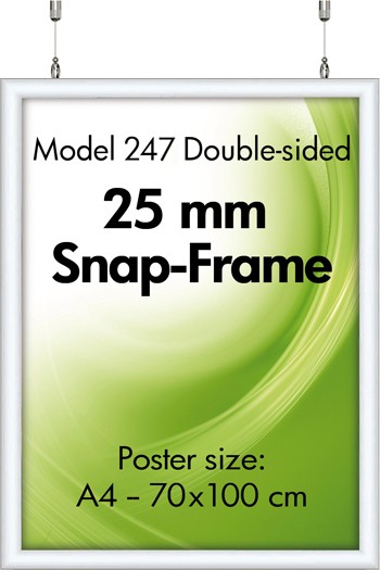 Klapprahmen 25mm Alu Snap Frame beidseitig Haken Fenster 247