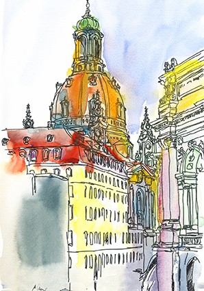 Frauenkirche Dresden Kunstdruck S1700