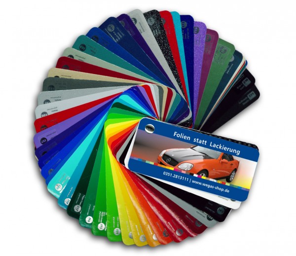Farbfächer Autofolie CFC Glanz, Matt, Metallic, Carbon, Struktur Design inkl 5 € Gutschein