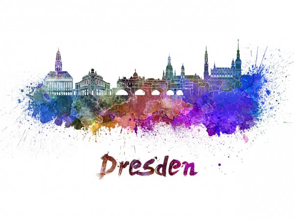 STADT Skyline Dresden Wandbild 0112