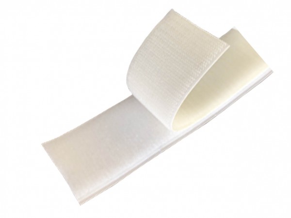 Klettband stark selbstklebend Weiß 50 mm