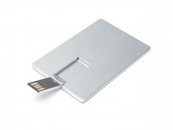 Edler USB-Stick aus Metall im Kartenformat
