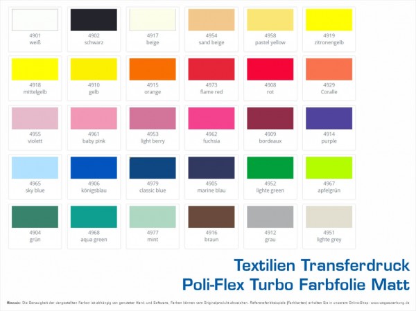 Textilien Transferfolie POLI-FLEX TURBO