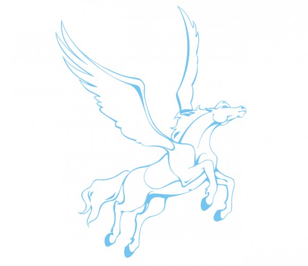 FANTASY Einhorn, Pegasus Wandtattoo