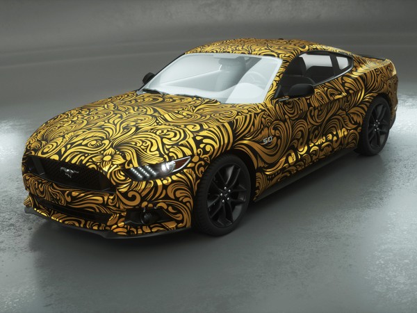 Gold ornamental Car Wrap DRUCK & KLEBEN
