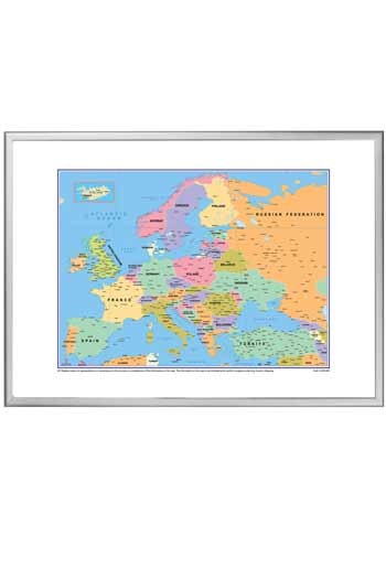 Whiteboard Tafel Europakarte 1177