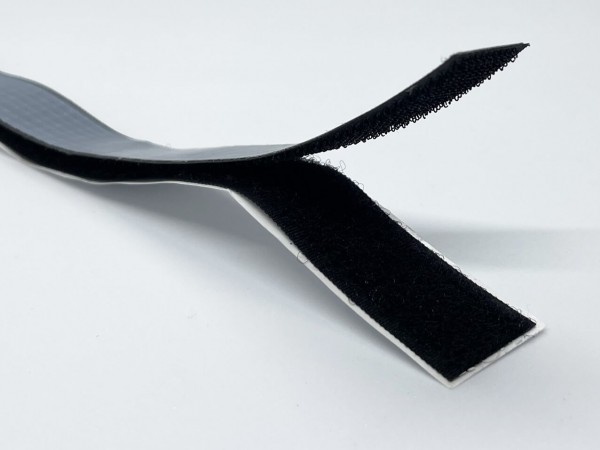 Klettband stark selbstklebend Schwarz 20 mm